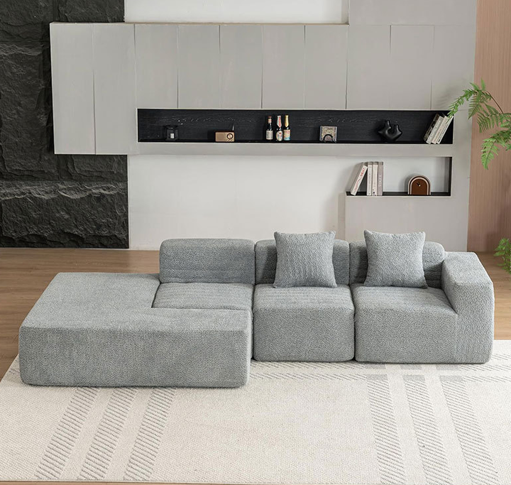 Sofá modular seccional de compresión completa para sala de estar