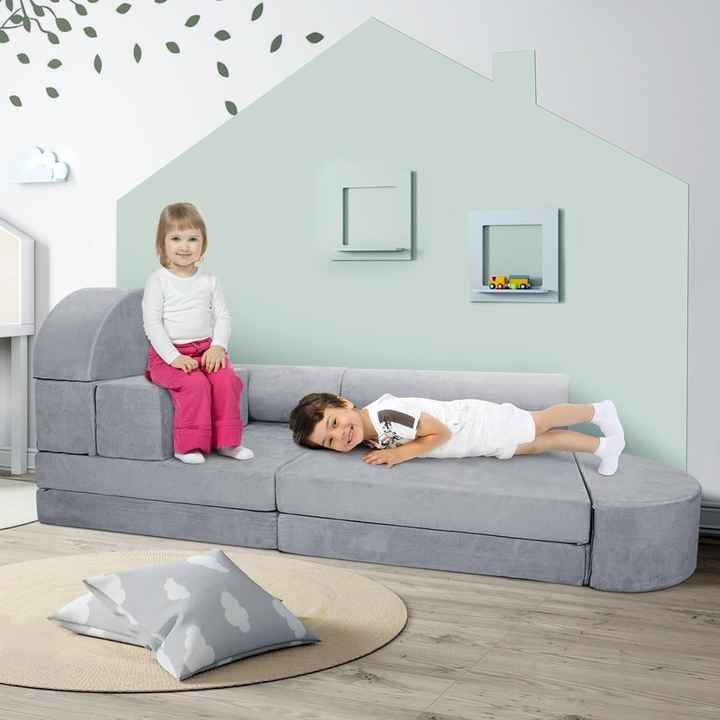 Sofá modular para niños pequeños y bloques de juego DIY