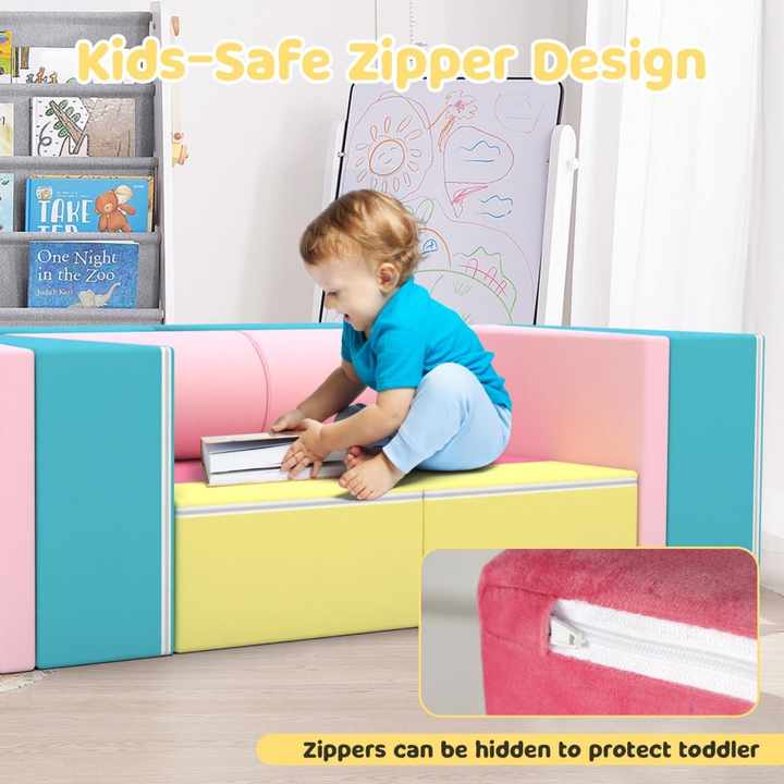 12 bloques de construcción de espuma suave para niños con bloques de color