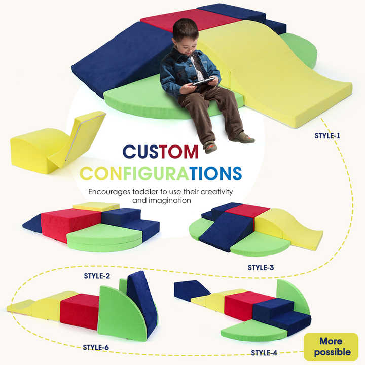 Juego de bloques de escalada para niños pequeños de 6 piezas