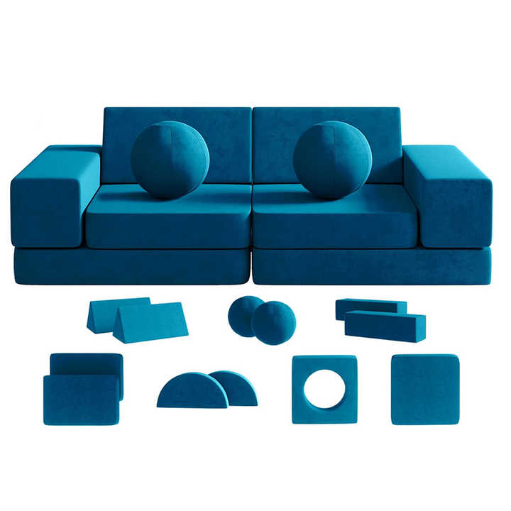 Sofá modular componible para niños pequeños, 12 piezas, para sala de juegos infantil
