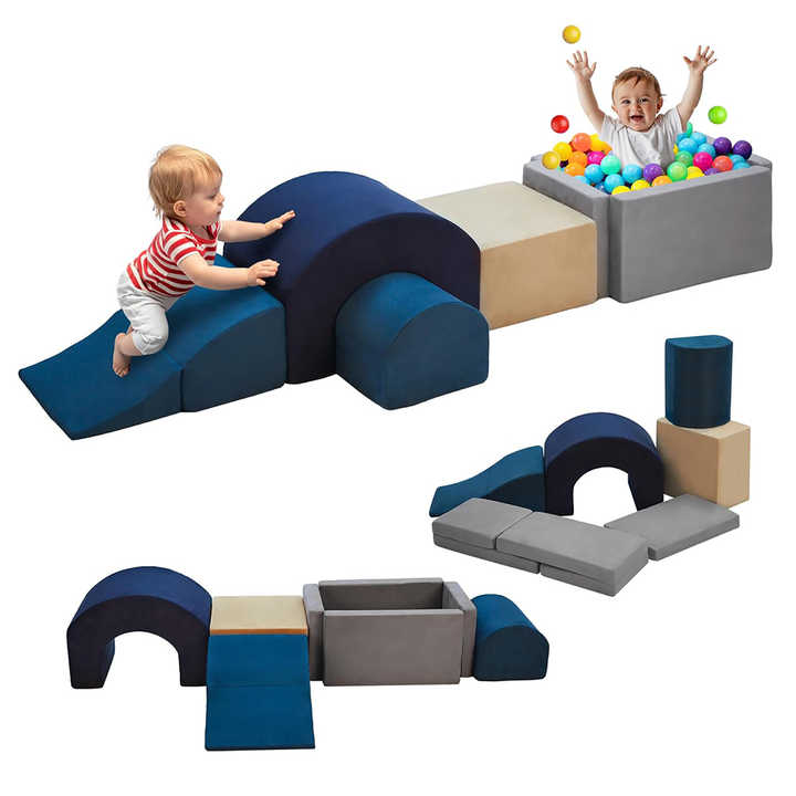 Bloques de escalada de espuma suave para bebés y niños pequeños de 7 piezas