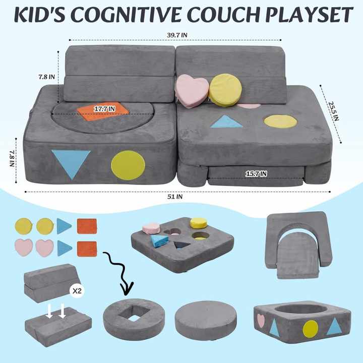 Juego de sofá combinado para niños: un regalo que mejora la cognición