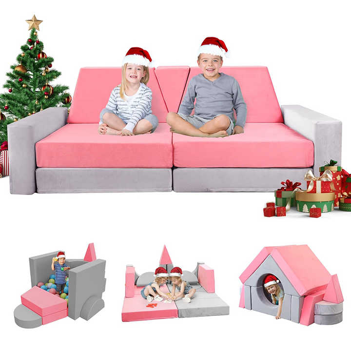 Kits de construcción modular de espuma para sala de juegos infantiles de 15 piezas y sofá