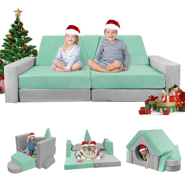 Kits de construcción modular de espuma para sala de juegos infantiles de 15 piezas y sofá