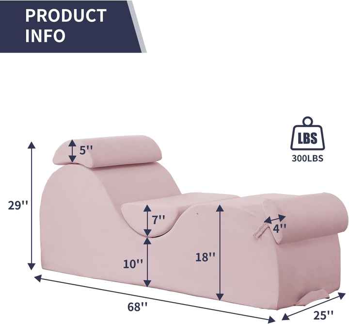 Chaise longue ergonómica de yoga con curva en forma de S