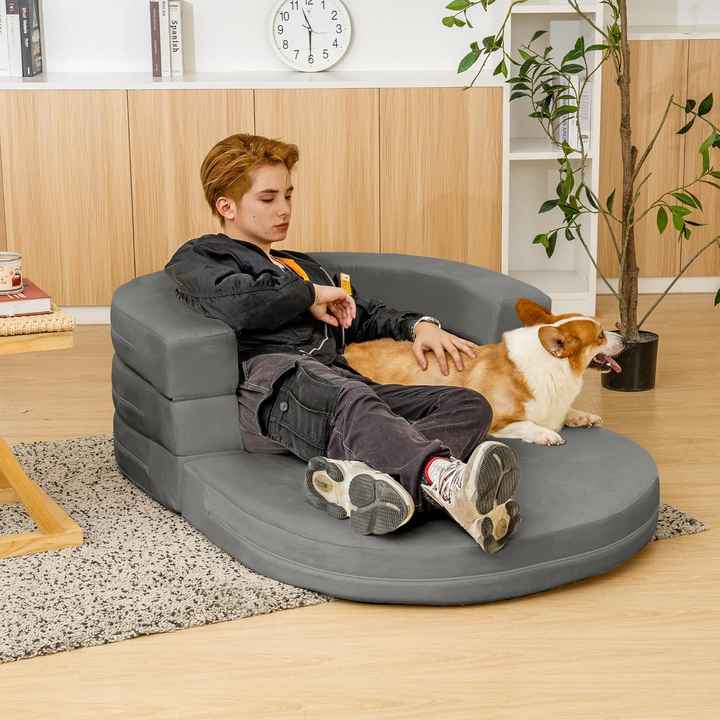 Cama 3 en 1 de espuma viscoelástica para perros y humanos