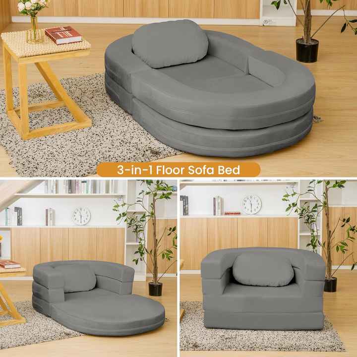 Cama 3 en 1 de espuma viscoelástica para perros y humanos