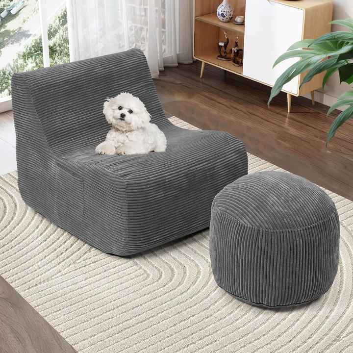 Sofá cama tipo puf de espuma viscoelástica Lazy