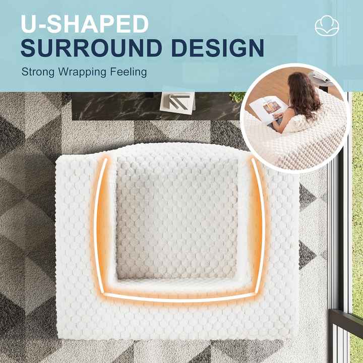 Sofá cama suave en forma de U para dormitorio de hotel y balcón