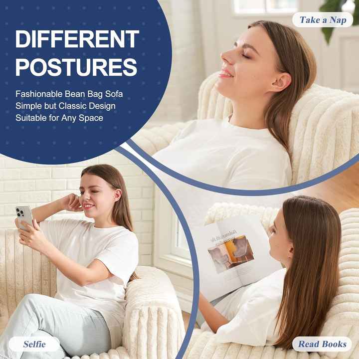 Sillón puf de compresión al vacío