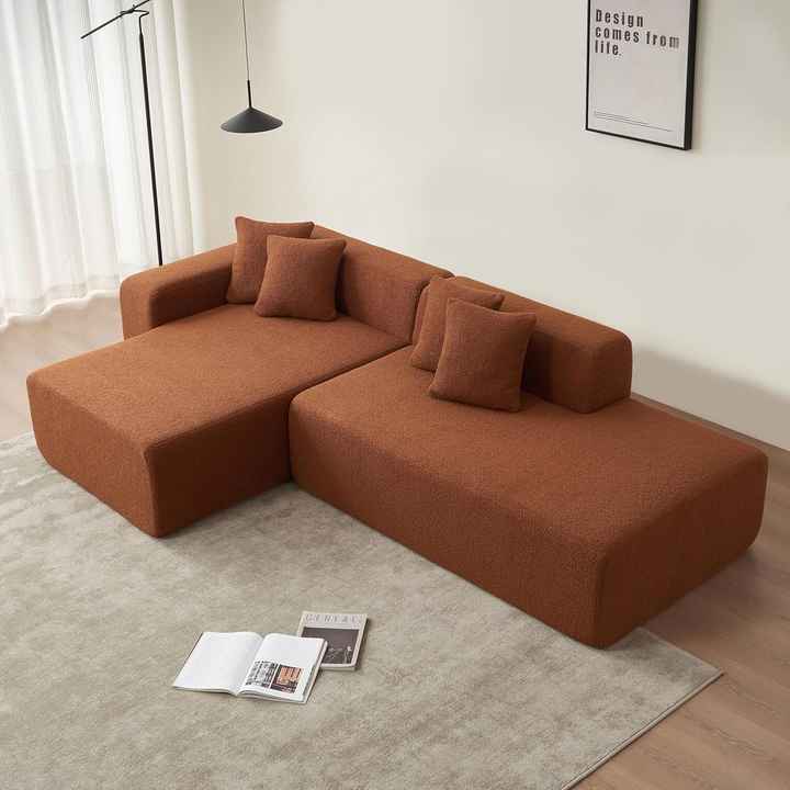 Juego de sofá seccional modular para sala de estar de 105"