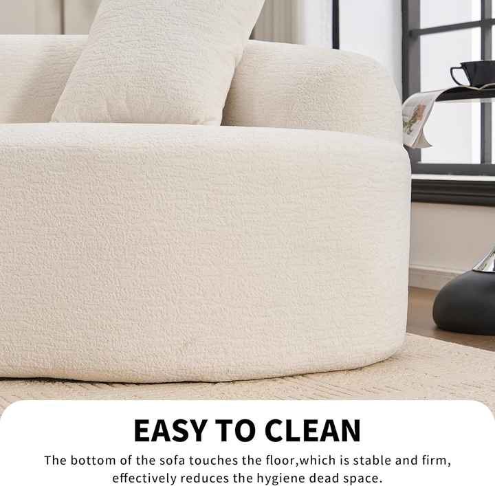 Conjunto de sofá minimalista moderno curvo de 110"