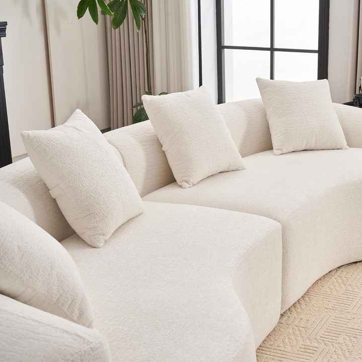 Conjunto de sofá minimalista moderno curvo de 110"