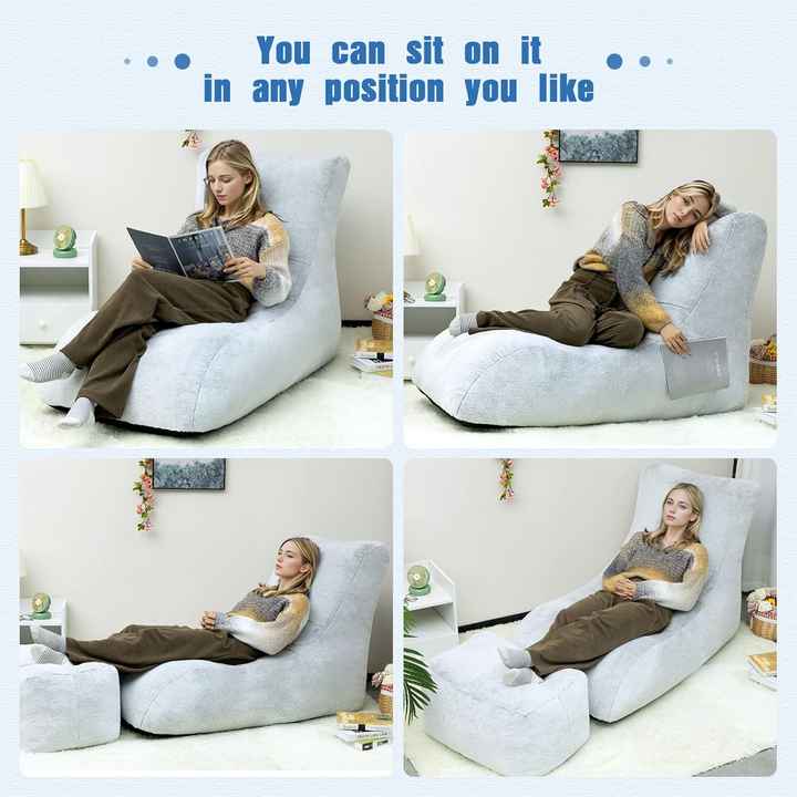 Sillón puff de espuma para apartamento, dormitorio y balcón