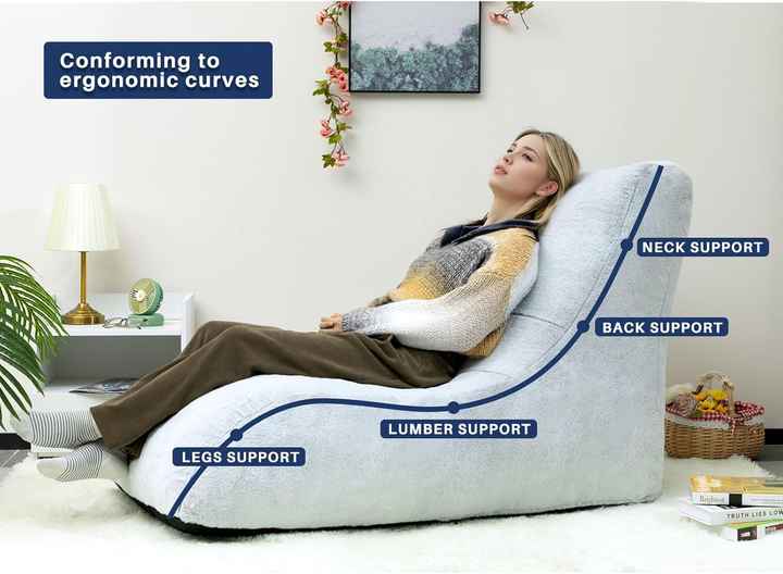 Sillón puff de espuma para apartamento, dormitorio y balcón