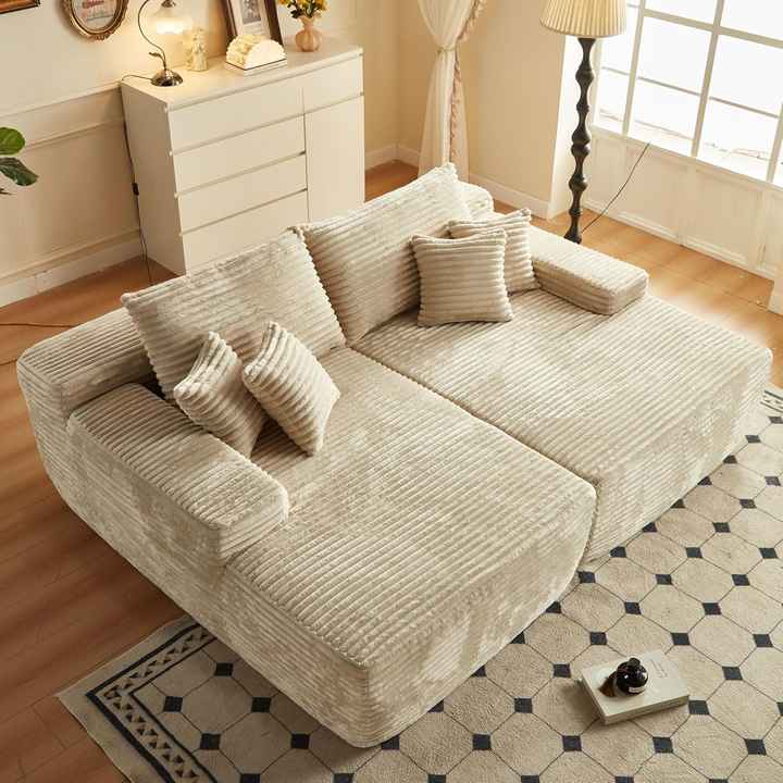 Sofá cama modular seccional extragrande con paquete comprimido al vacío