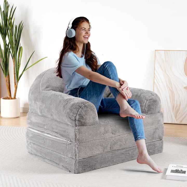 Sillón puf plegable comprimido al vacío