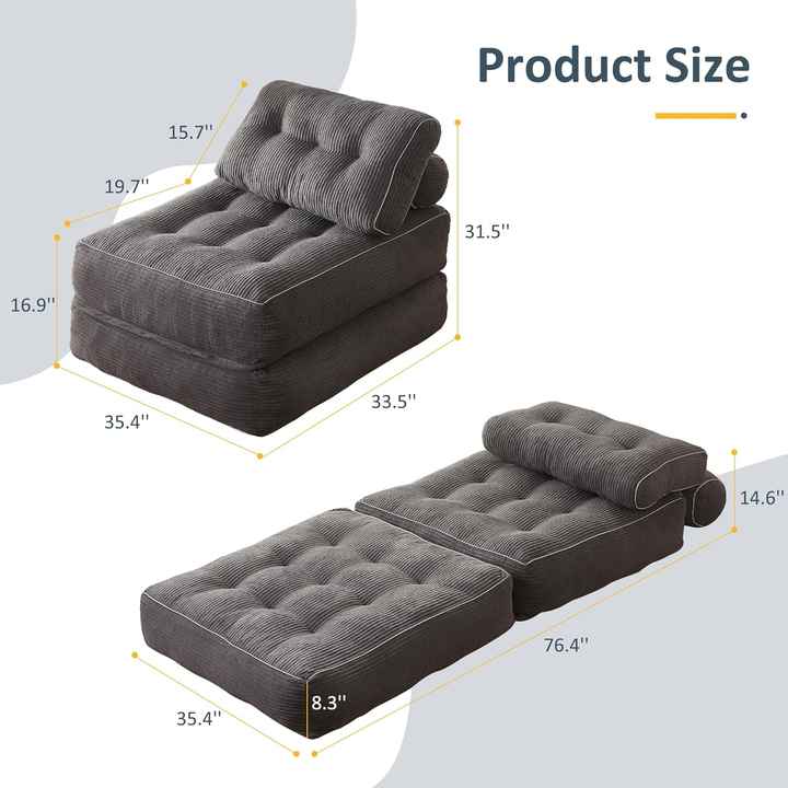 Sofá cama futón plegable moderno