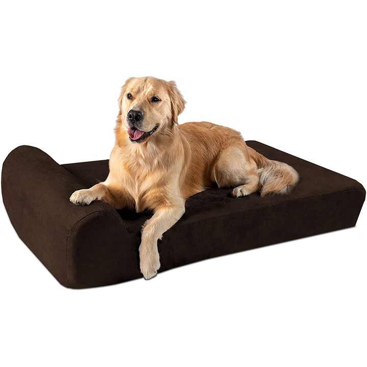 Cama grande de espuma para perros y gatos