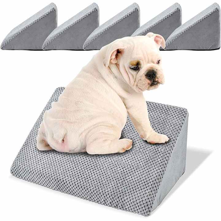 Paquete de 6 escaleras de ángulo bajo para mascotas, ideales para perros pequeños, perros lesionados y gatos mayores.