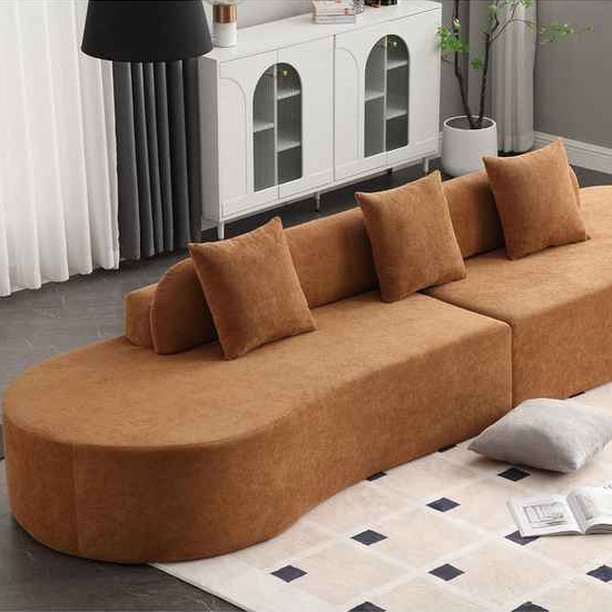 Sofá seccional curvo para sala de estar, apartamento o dormitorio.