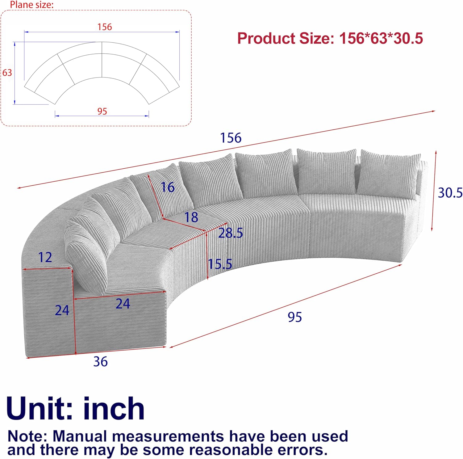 Sofá modular seccional comprimido para sala de estar