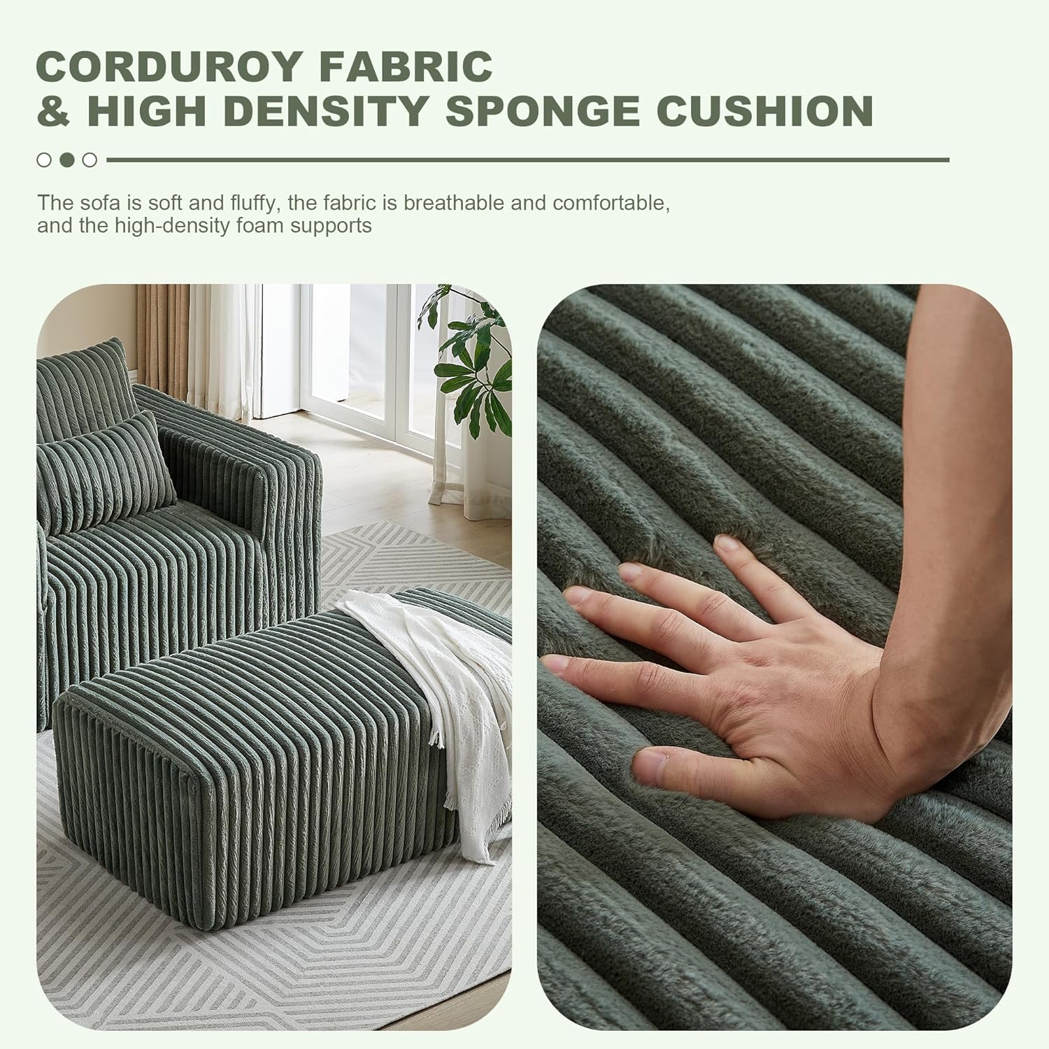 Chaise longue comprimida con tres almohadas
