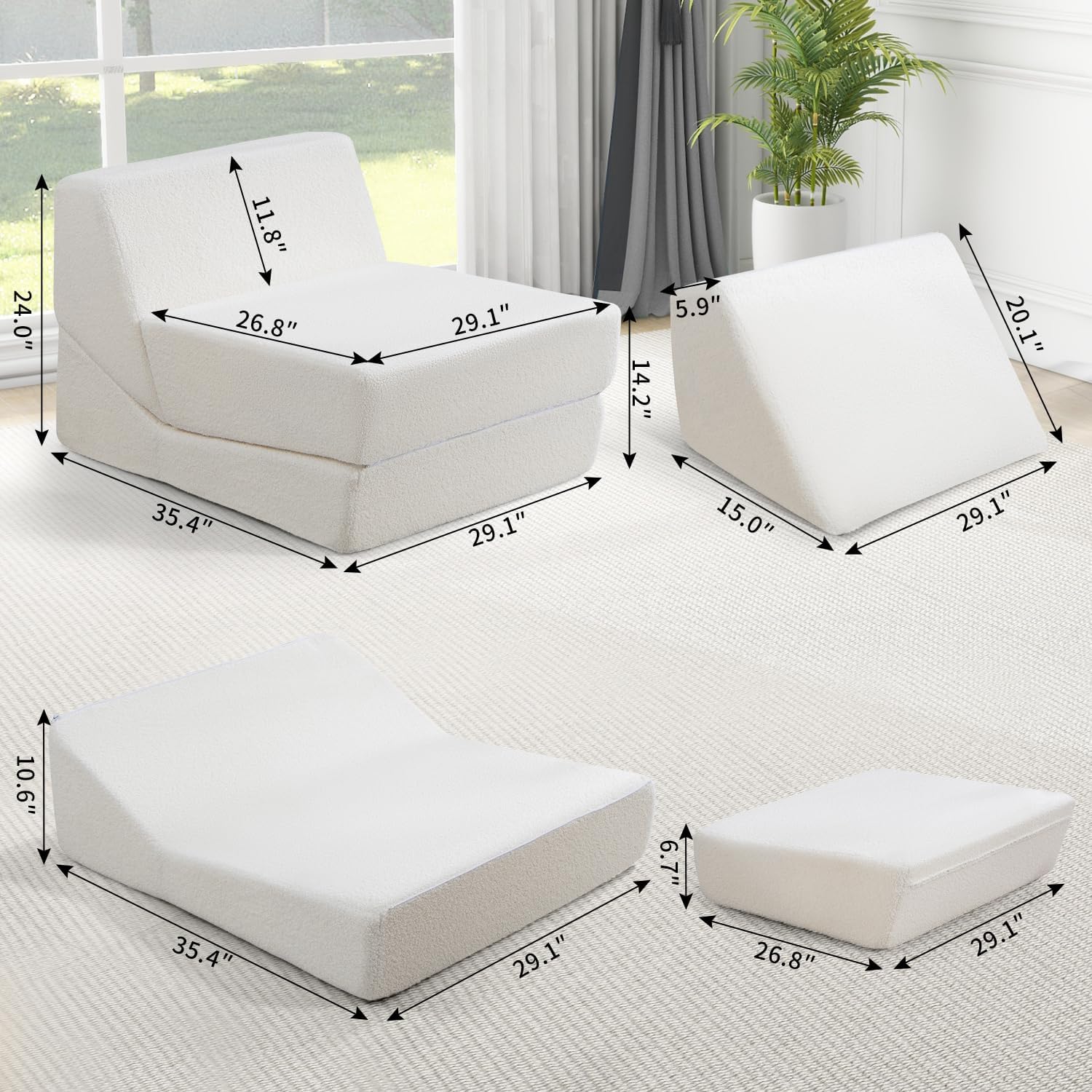 Sofá cama plegable versátil
