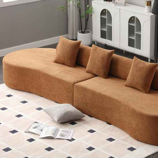 Sofá seccional curvo para sala de estar, apartamento o dormitorio.