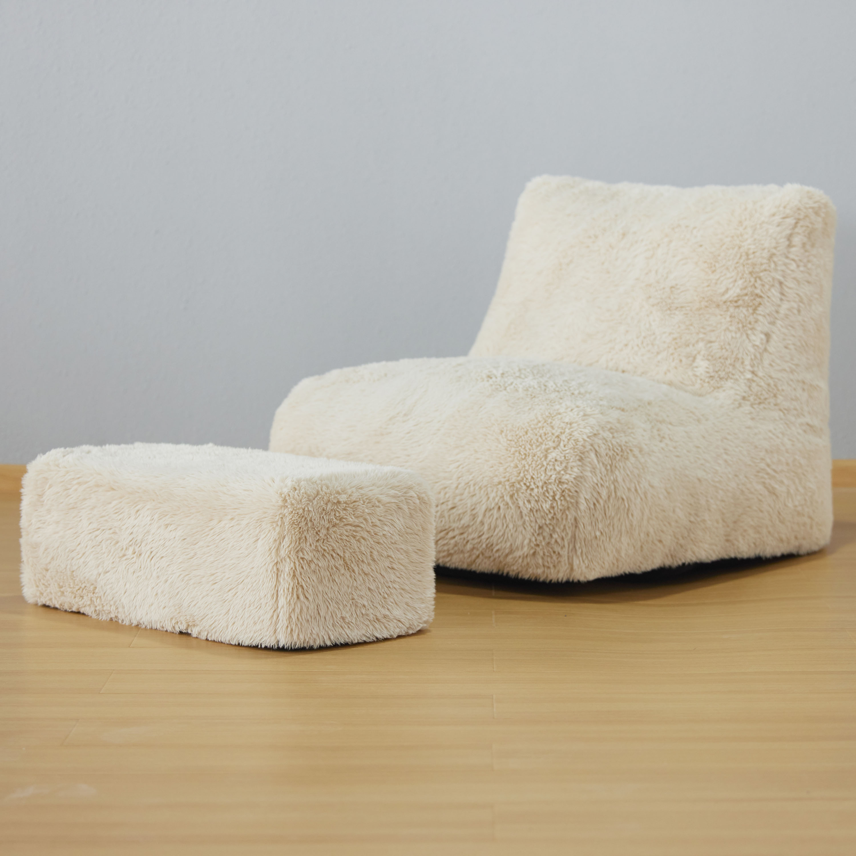 Sillones puff de espuma comprimida Muebles para el hogar Sofá cama tumbona con reposapiés